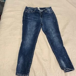 Maurice’s distressed dark wash jeans